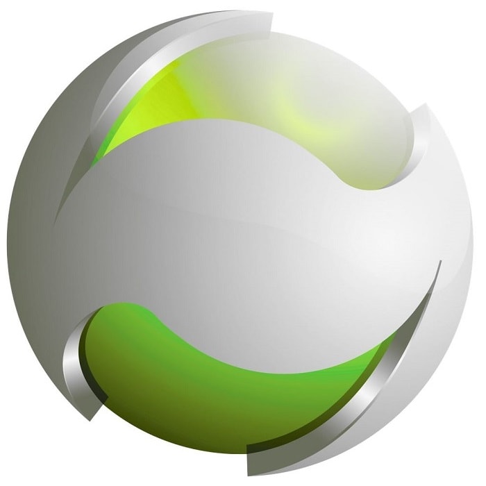 grey green hollow sphere
